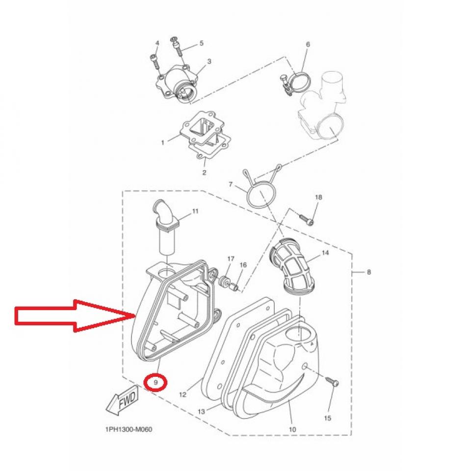 Boite à air origine pour Scooter Benelli 50 Naked Moteur Minarelli Neuf