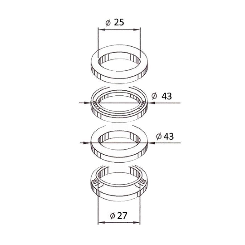 Kit roulement de direction Buzzetti pour Scooter MBK 50 Spirit Après 2004 6096 / 0609603001 Neuf