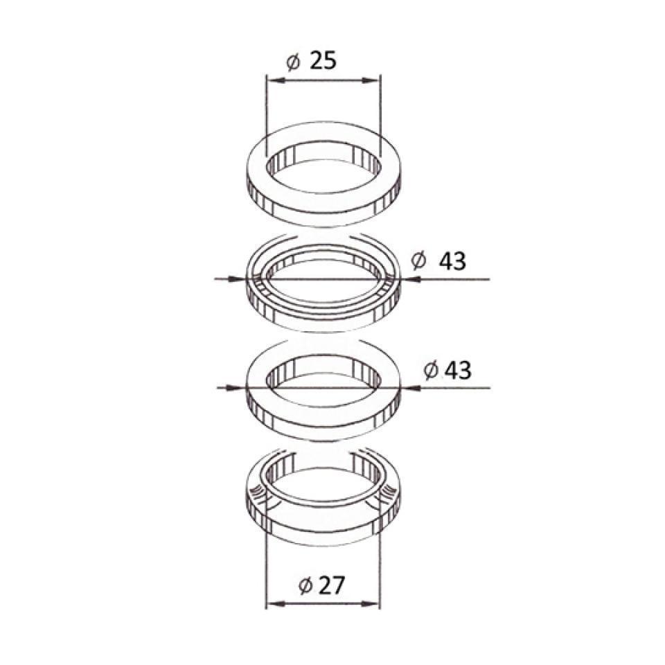 Kit roulement de direction Buzzetti pour Scooter Yamaha 50 Neos Après 2004 6096 Neuf