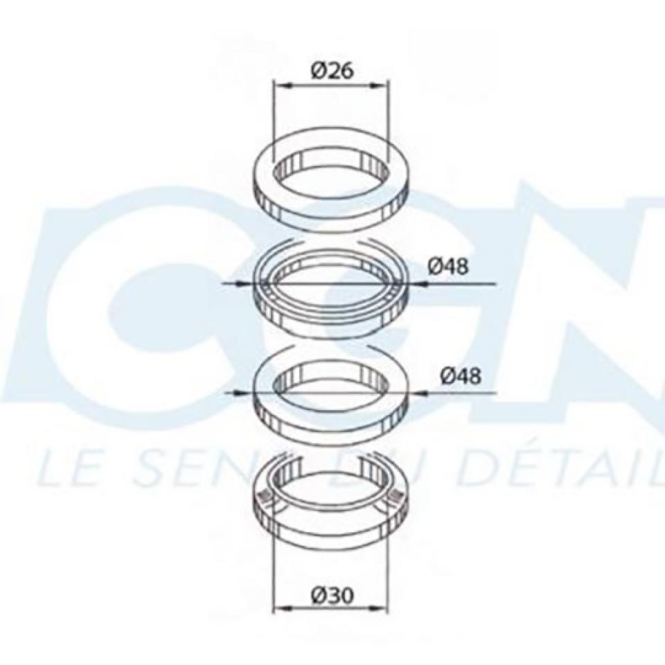 Kit roulement de direction Teknix pour Moto MBK 50 X-Power 2004 à 2012 Neuf