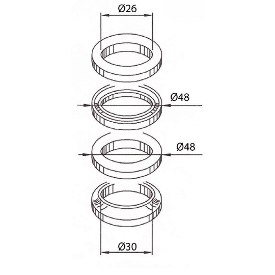 Kit roulement de direction Teknix pour Moto MBK 50 X-Power 2004 à 2012 Neuf