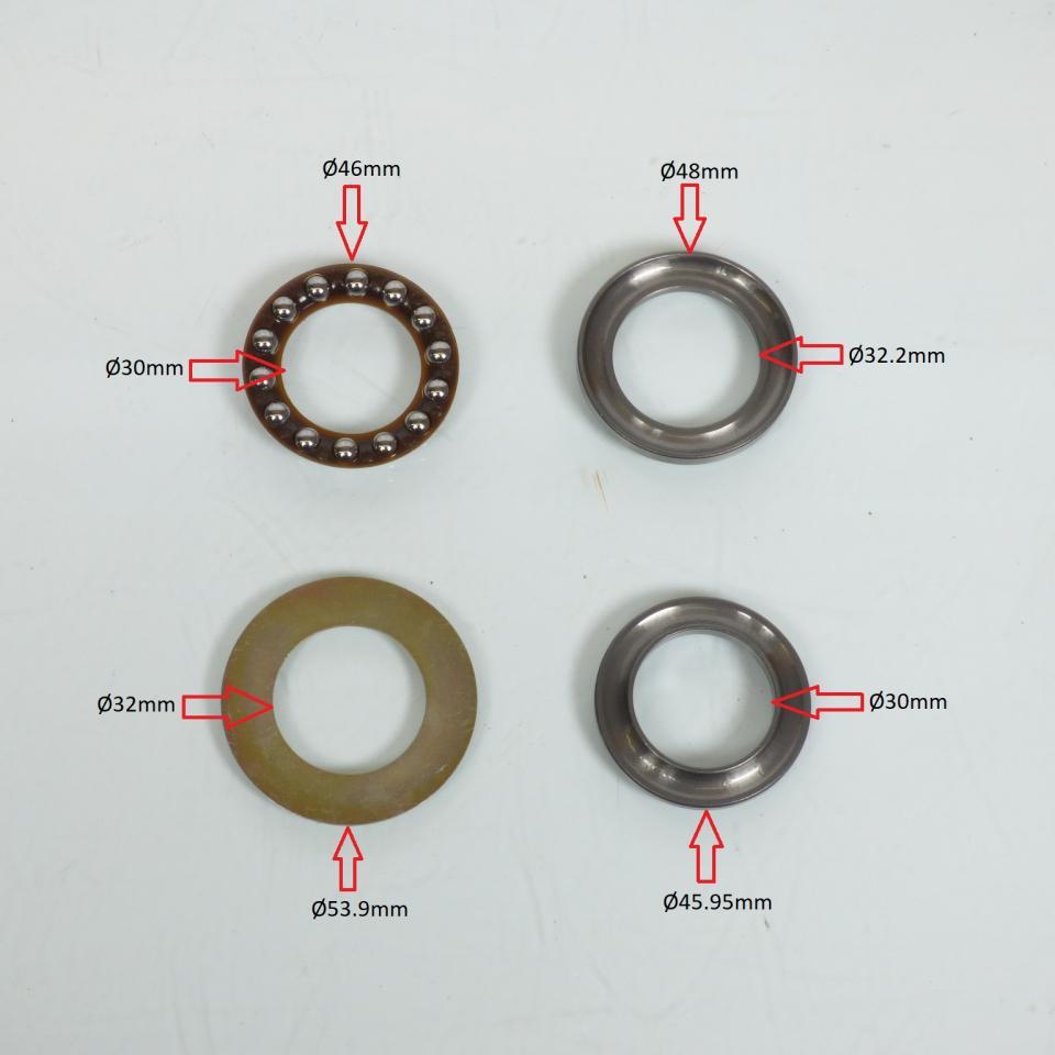 Kit roulement de direction inférieur origine pour scooter Peugeot 50 Kisbee 2T Après 2012 804473 Neuf