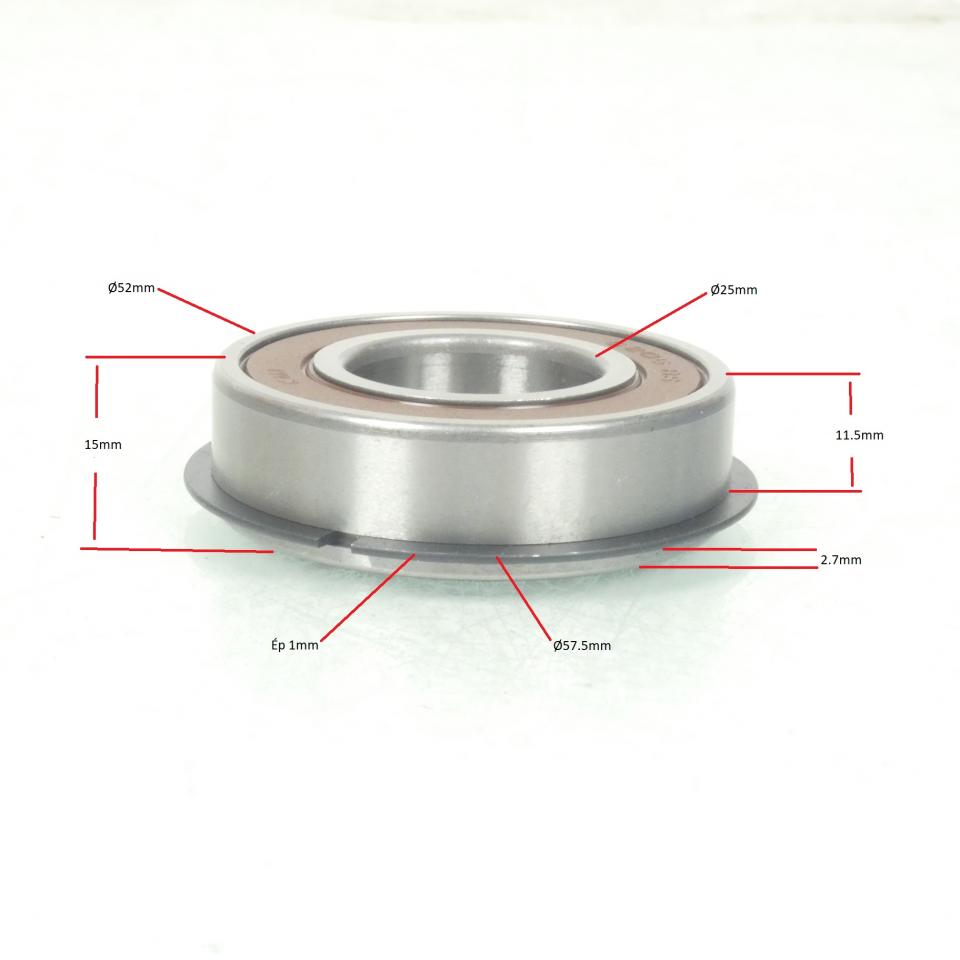 Roulement de direction pour moto Triumph 900 Adventurer 6205-2RSNR 25x52x15mm