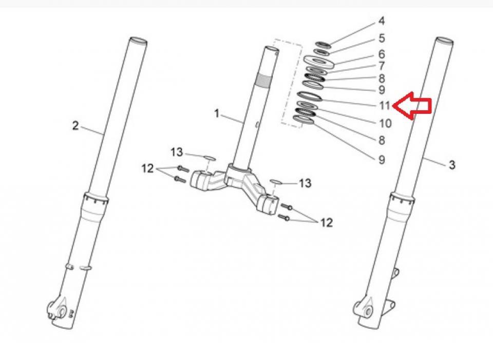 Cache poussière inférieur de direction scooter Aprilia 125 Scarabeo 2007-2011