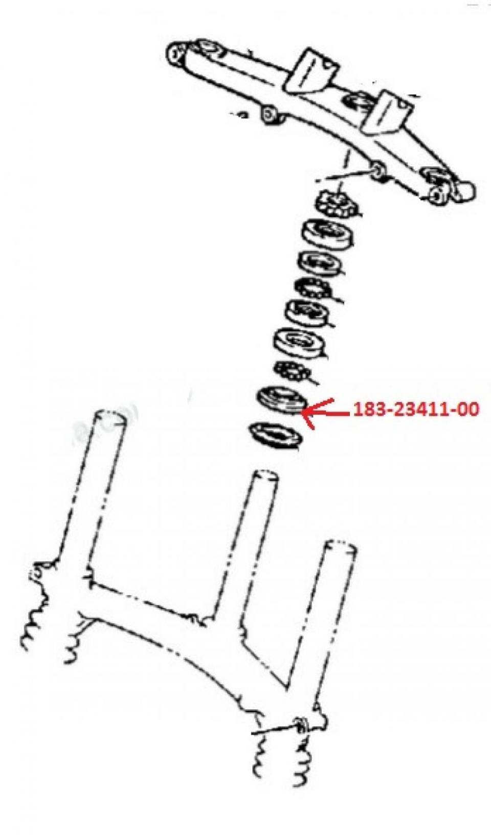 Cuvette inférieure pour moto Yamaha 250 Virago 183-23411 4FP-F3411-20 Neuf
