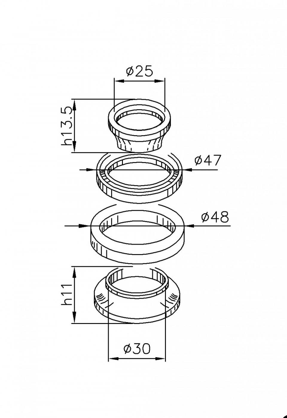 Kit roulement direction Buzzetti pour scooter Yamaha 125 Xmax 2005 à 2009 Neuf