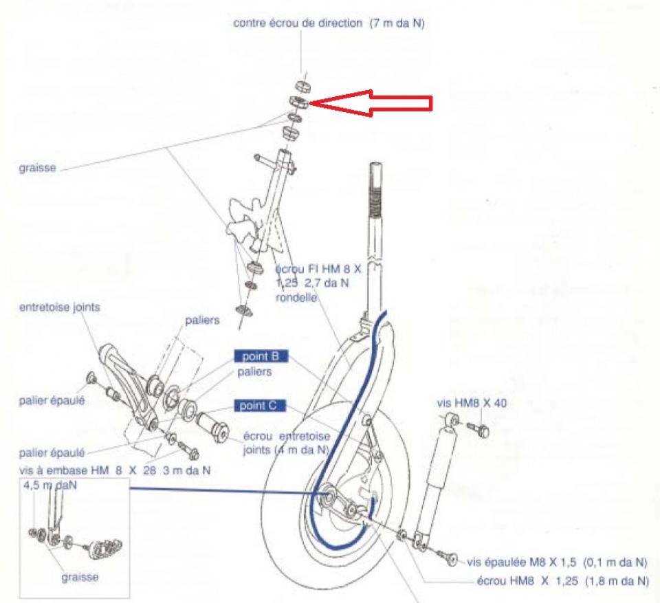 Cuvette sup de roulement sup pour scooter Peugeot 50 SV 1991-95 704981 M25x100