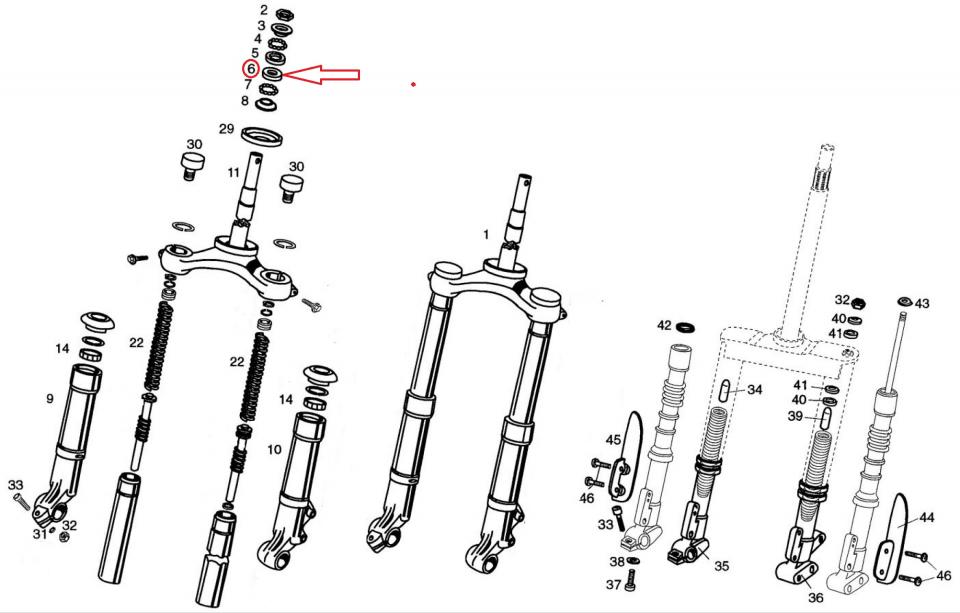 Kit roulement de direction origine pour Scooter Derbi 50 Paddock 00E02000651 Neuf