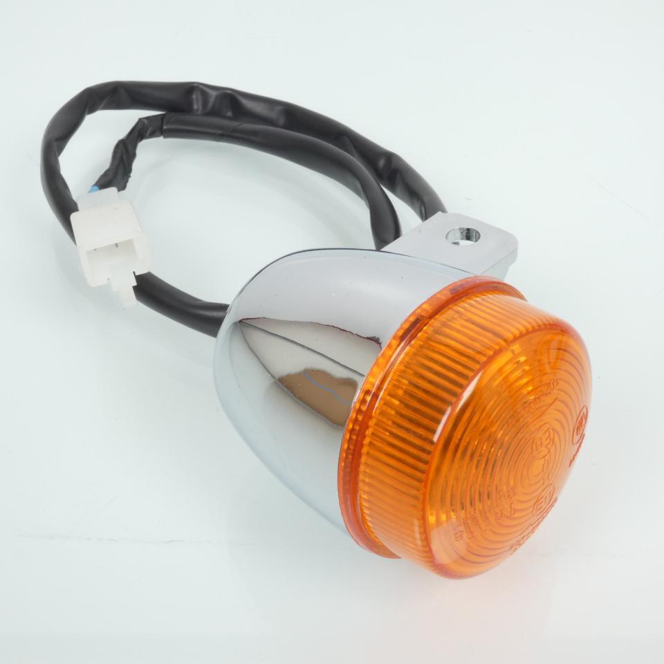 Clignotant chromé avec cabochon orange avant ou arrière pour moto Neuf