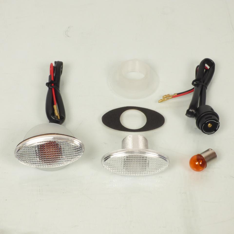 Clignotant ovale à ampoule flanc de carénage Replay pour moto 12V 10W Neuf
