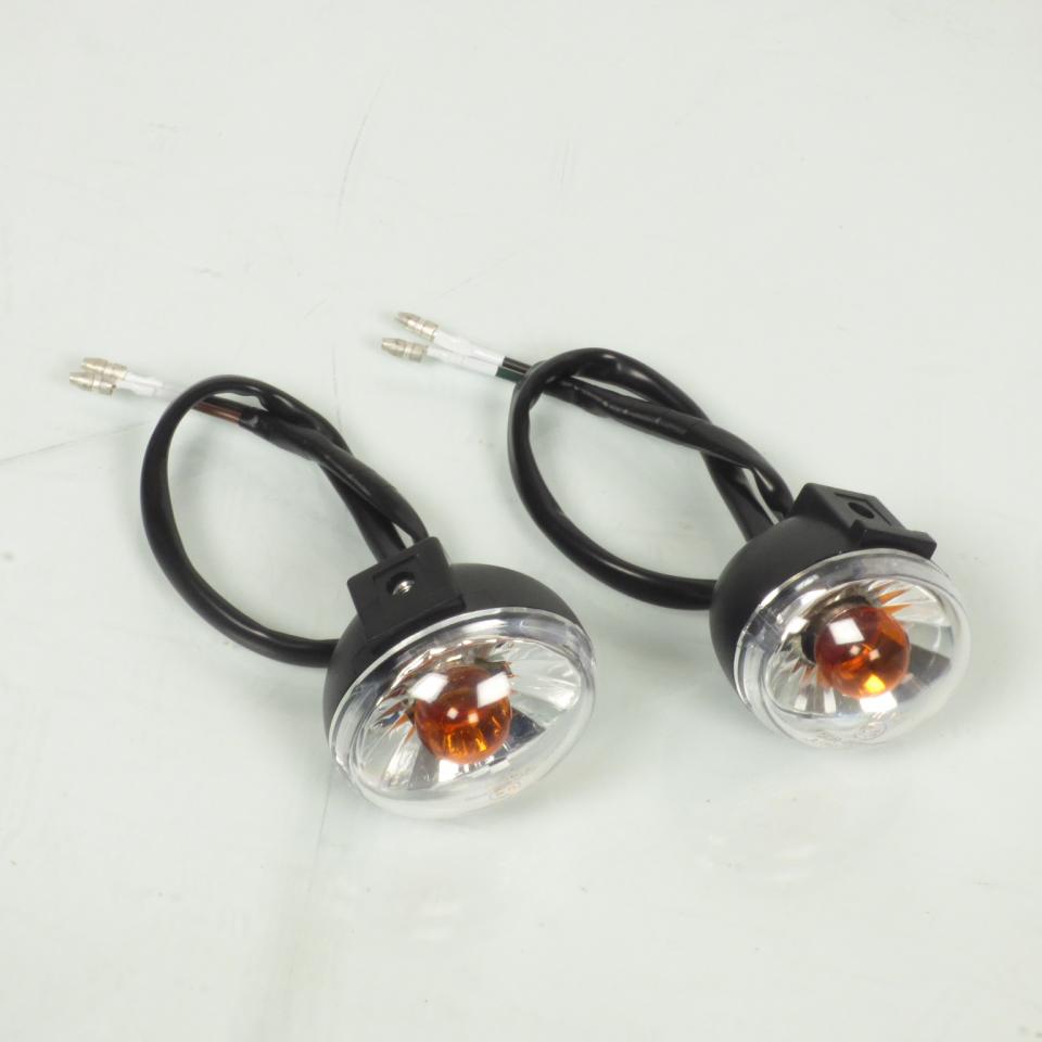 Clignotant avant rond noir 12V 10W Teknix pour scooter MBK 50 Booster Après 2004