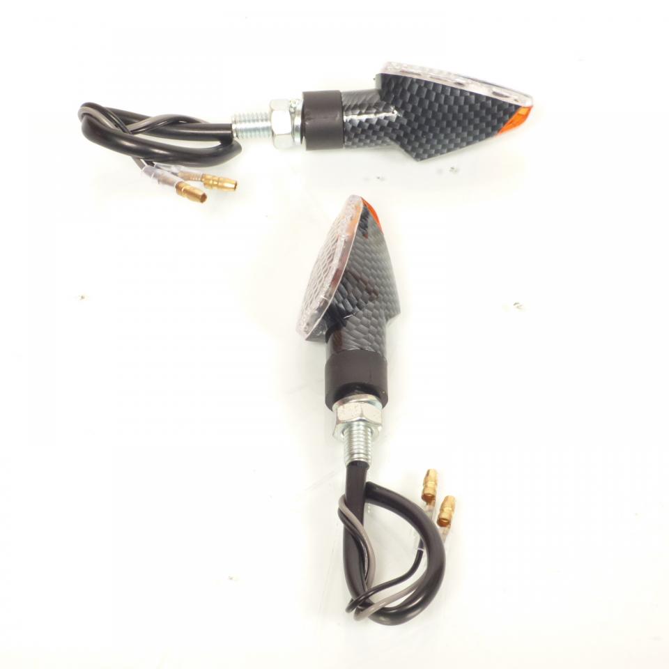Paire de clignotant carbone à ampoule 12V 10W Tun'R pour moto Neuf