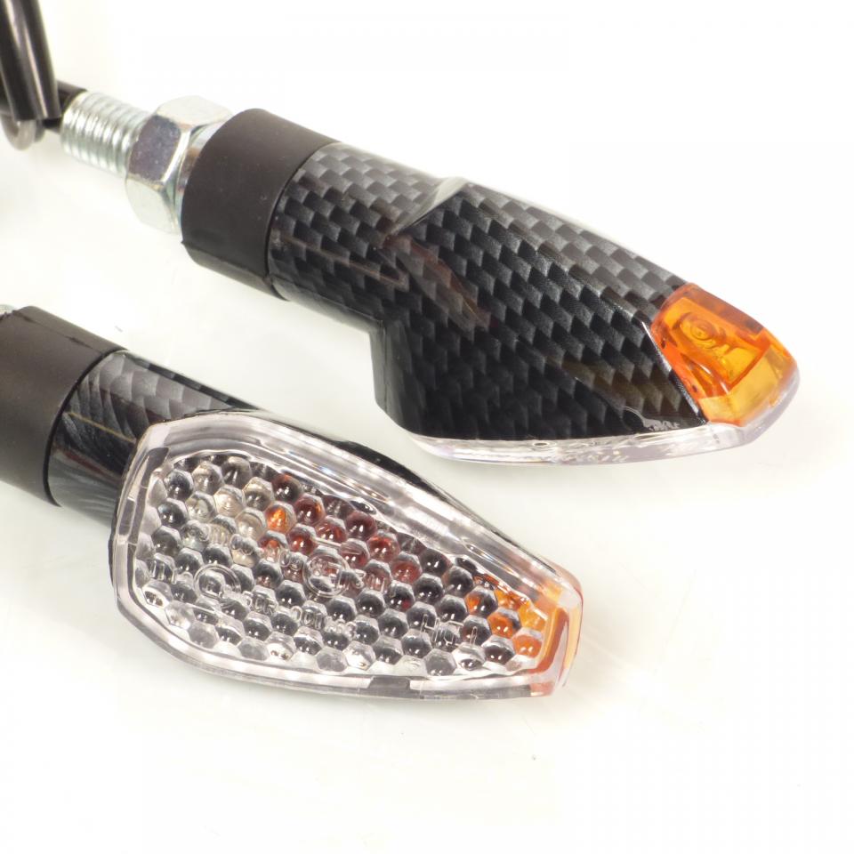 Paire de clignotant carbone à ampoule 12V 10W Tun'R pour moto Neuf