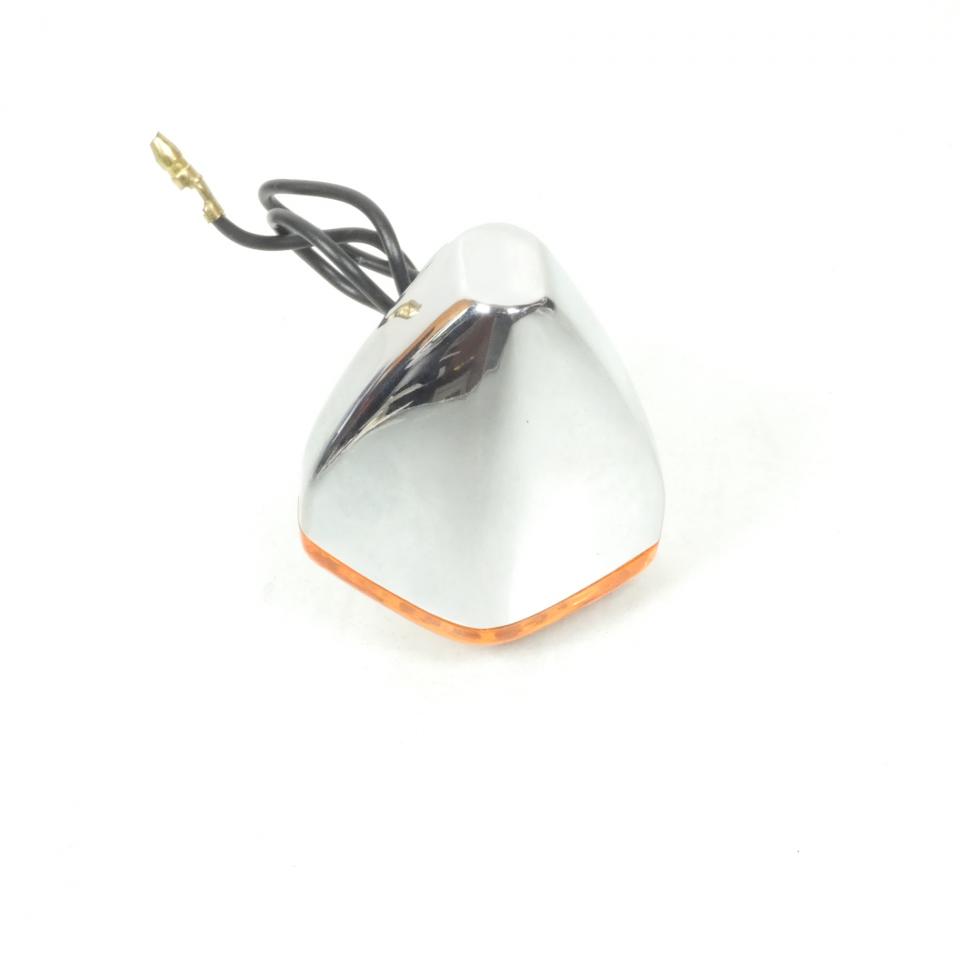 Clignotant universel diamant chromé pour deux roues moto scooter Orange Neuf