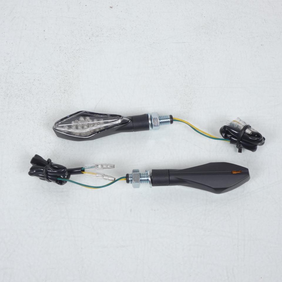 Paire Clignotant Led HUNTER Noir mat Chaft pour moto Triumph IN202 Neuf