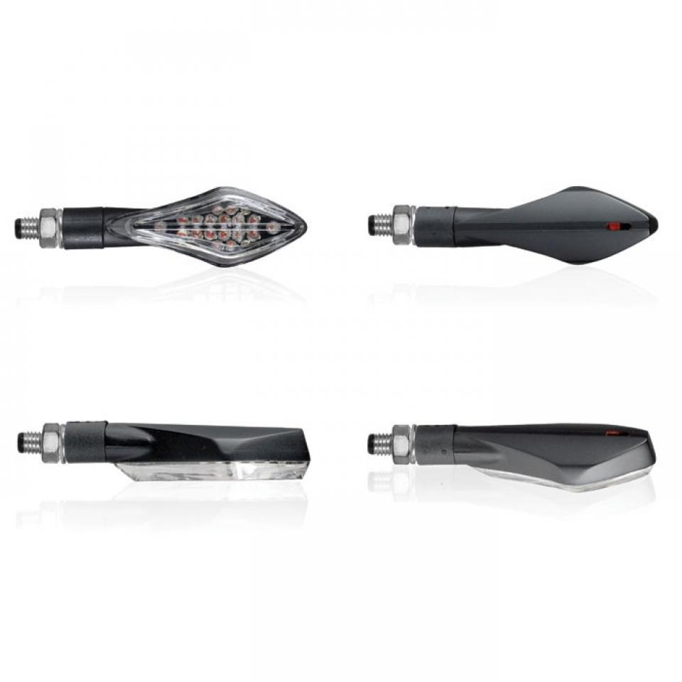 Paire Clignotant Led HUNTER Noir mat Chaft pour moto Triumph IN202 Neuf