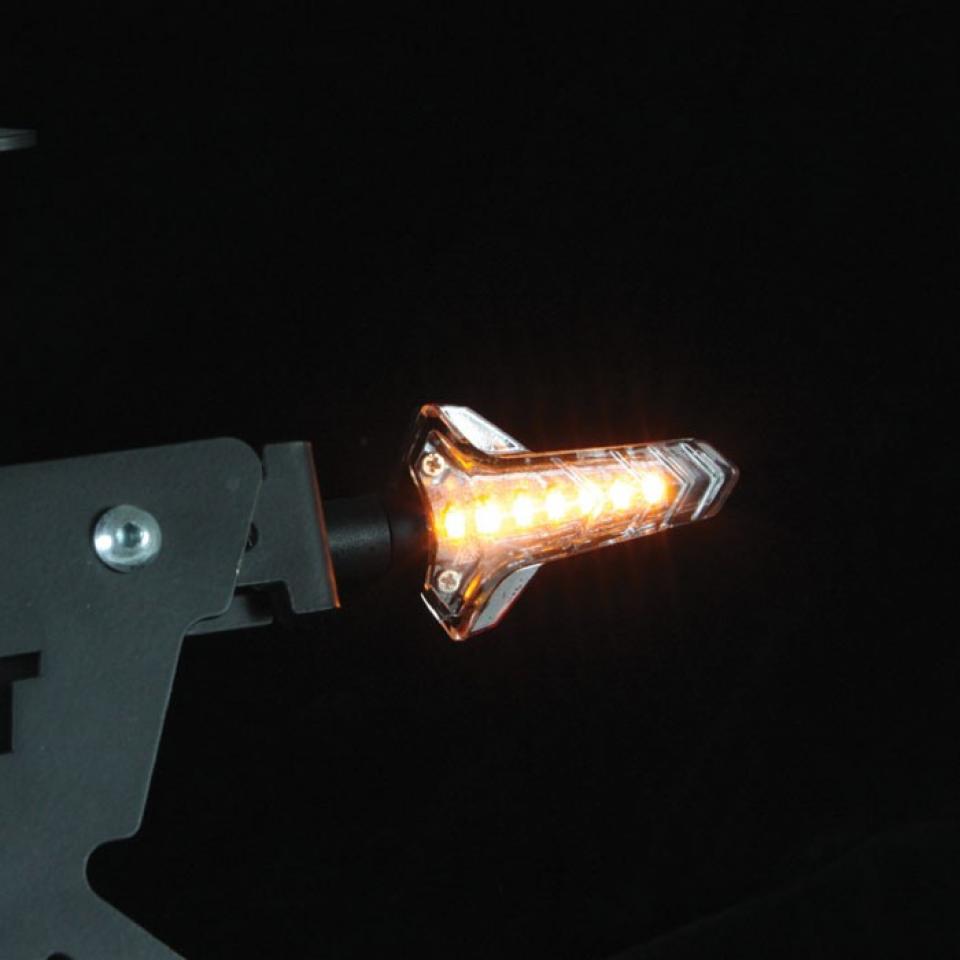 Paire de Clignotant séquentiel Led 12V WAPON Noir Chaft pour moto Triumph IN1104