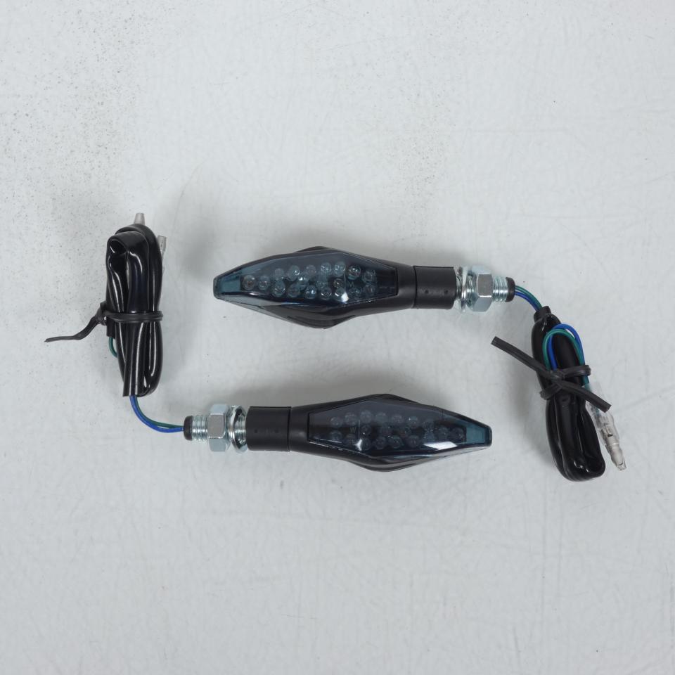 Paire de Clignotant Led 12V SUGAR Noir fumé Chaft pour moto Yamaha IN263