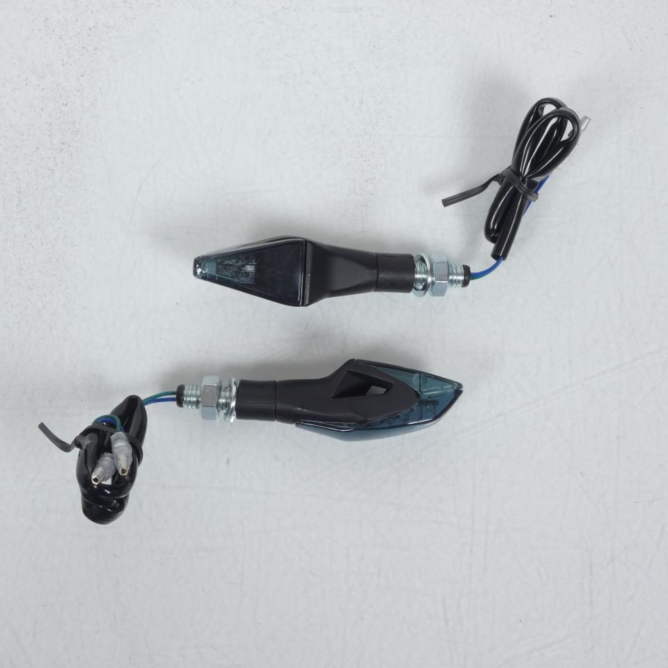 Paire de Clignotant Led 12V SUGAR Noir fumé Chaft pour moto Honda IN263