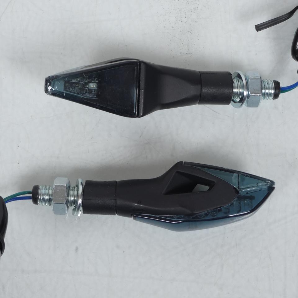 Paire de Clignotant Led 12V SUGAR Noir fumé Chaft pour moto Honda IN263