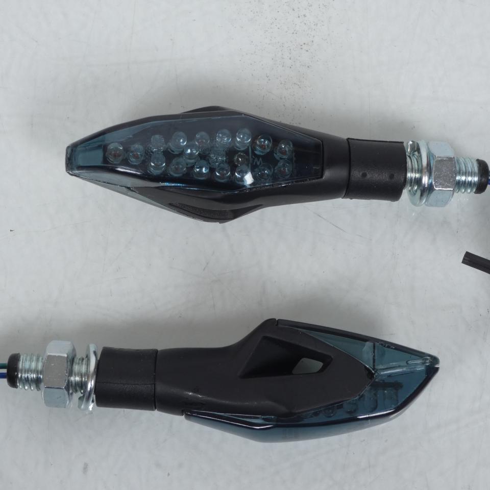 Paire de Clignotant Led 12V SUGAR Noir fumé Chaft pour moto Honda IN263