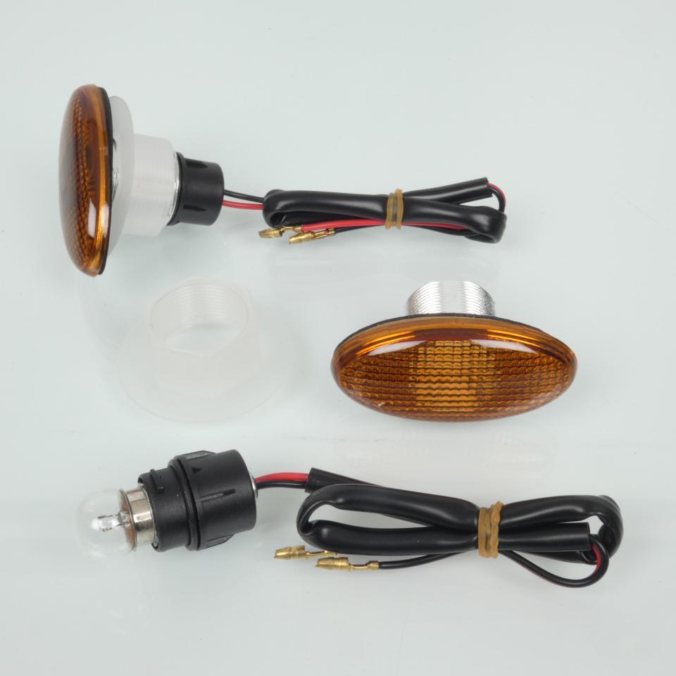 Mini clignotant de carénage cat eye orange Bike It pour moto / BA15S 12V Neuf