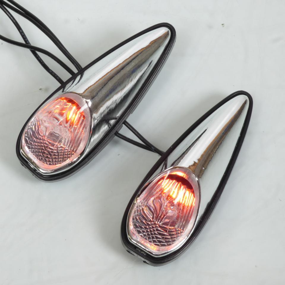 Mini clignotant goute d'eau chromé à LED auto pour moto scooter quad feu décoratif