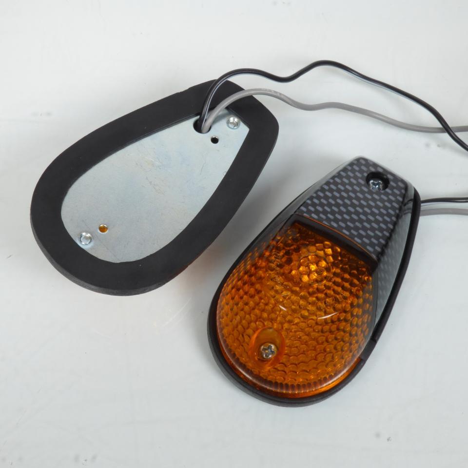Clignotant goute d'eau carbone orange à ampoule auto pour moto scooter feu décoratif