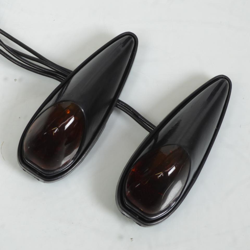 Mini clignotant goute d'eau noir orange fumé LED auto pour moto scooter feu décoratif