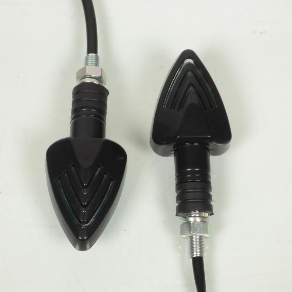 Paire de clignotant noir à LED BLACKWAY Pantora triangle pour moto 12V Neuf