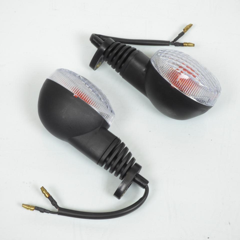 Paire de clignotant transparent avant ou arrière pour moto Derbi 50 Senda Neuf