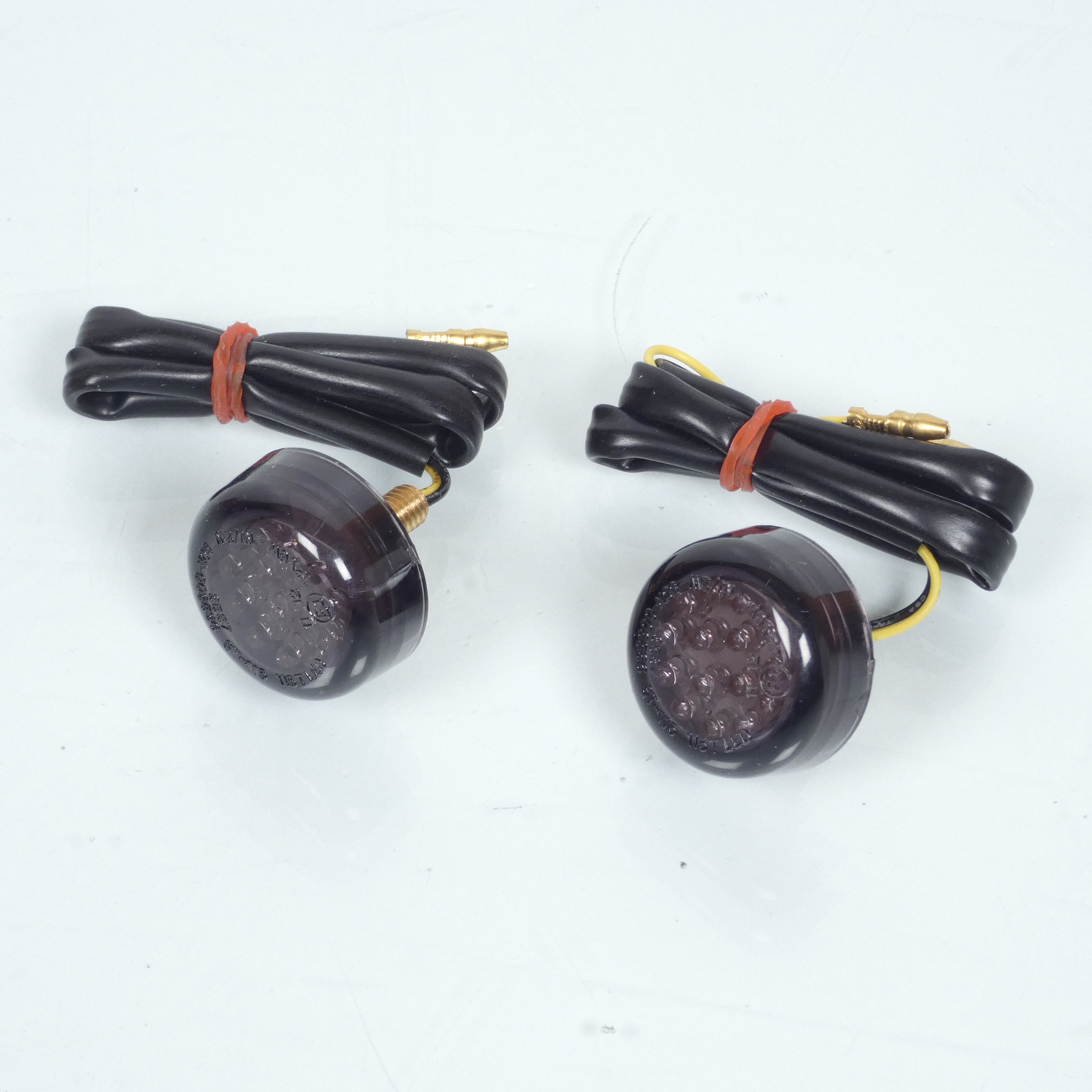 Clignotant à LED rond fumé pour moto Shin Yo Micro Disc fixation arrière