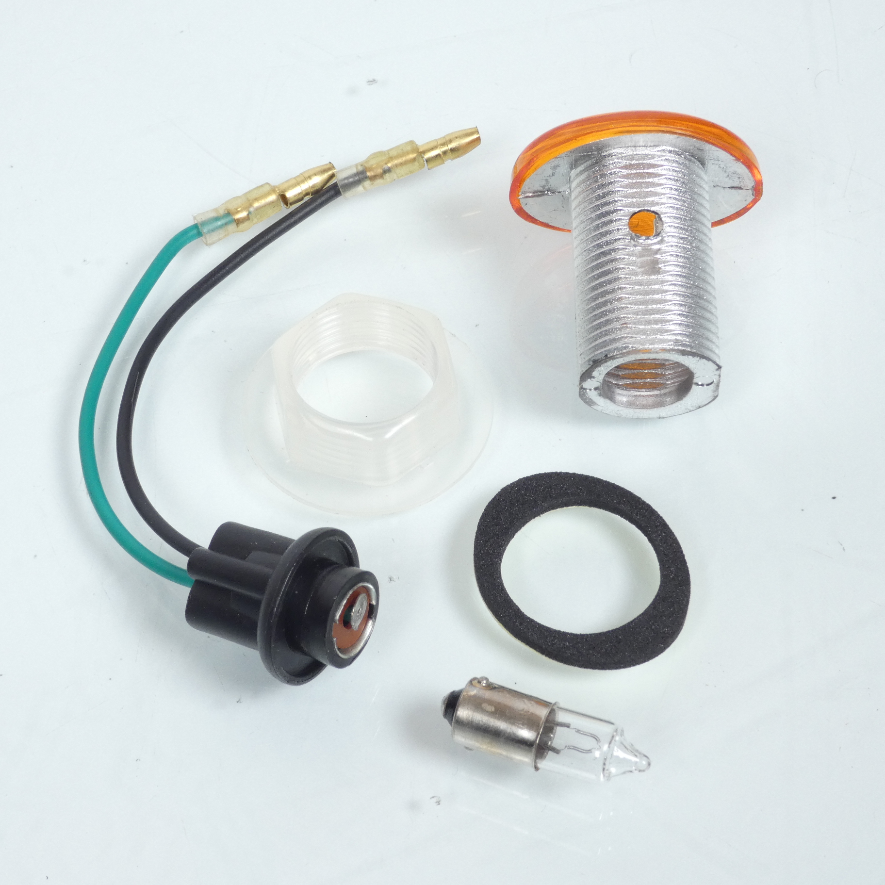 Clignotant de carénage œil de chat à ampoule K&S pour moto fixation arrière neuf