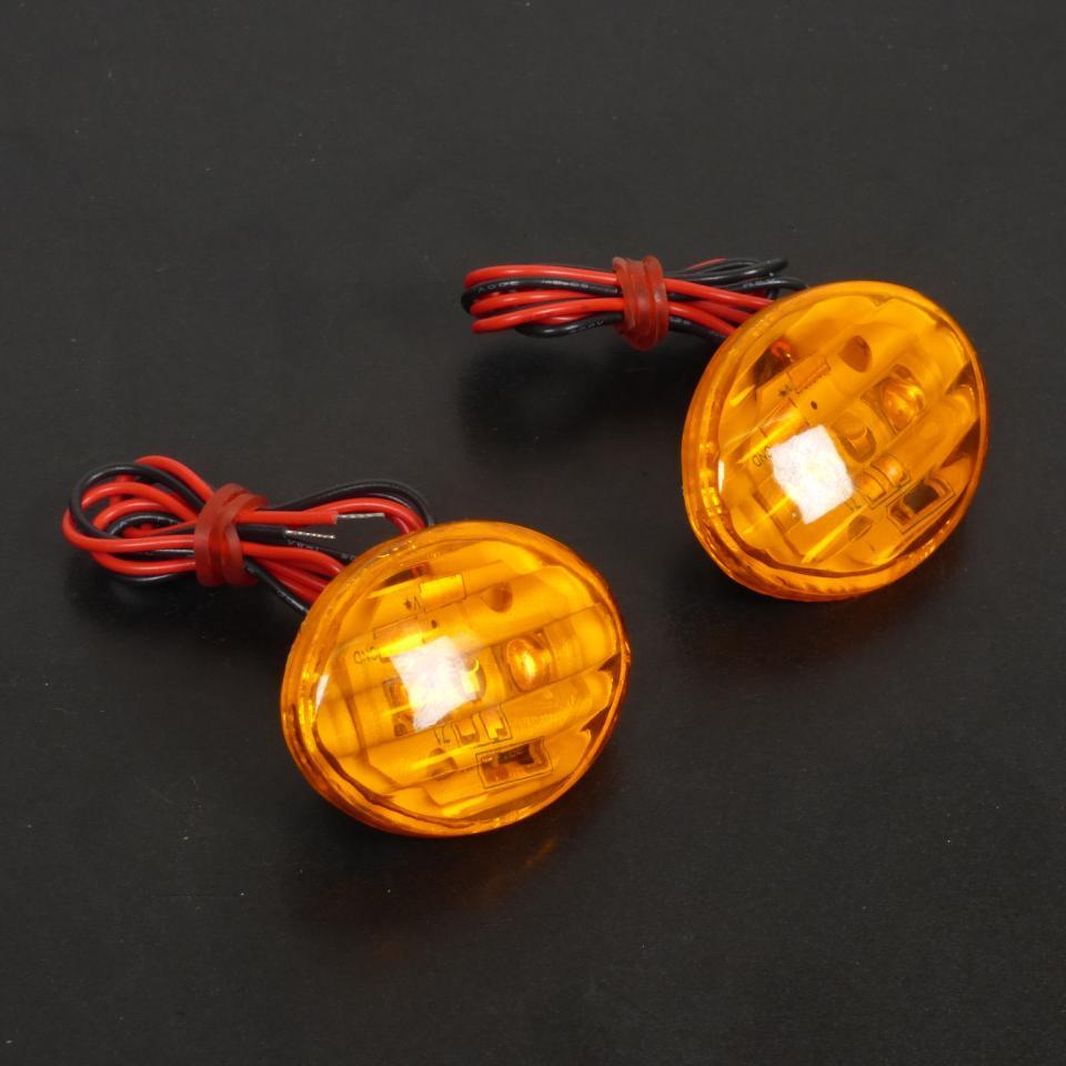 Paire mini clignotant LED 12V orange Cat eye pour moto scooter deux roues Neuf