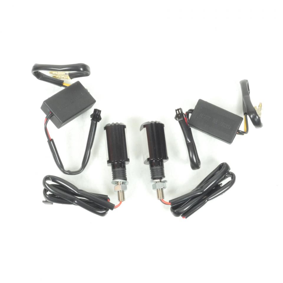 Paire Éclairage de plaque Led 12V anodisé noir  pour moto scooter M8x125 Neuf