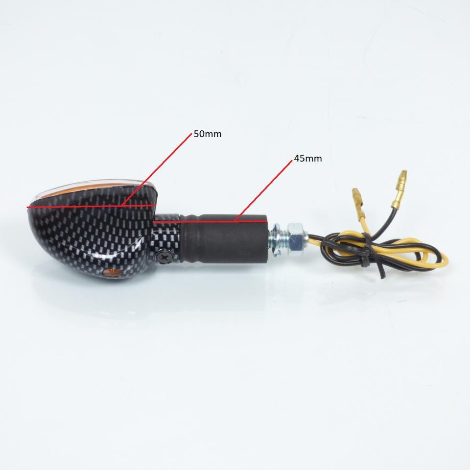 Clignotant One pour moto NC Demon carbone diamètre 8mm Neuf