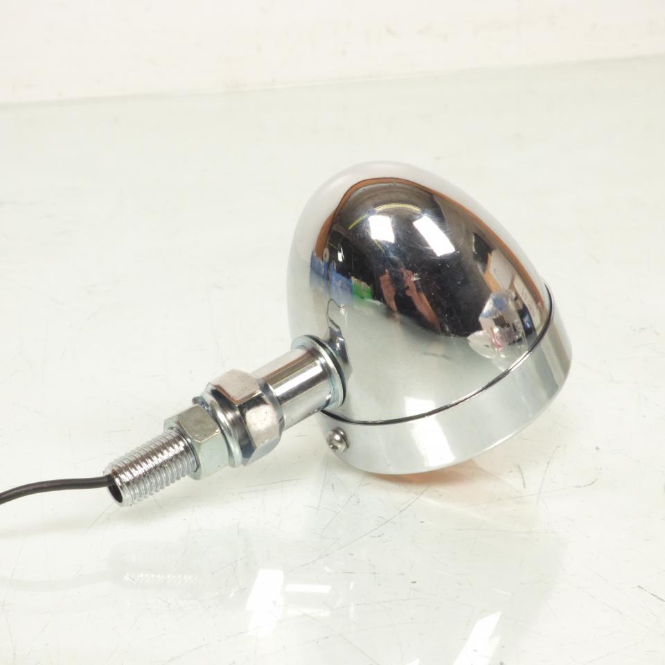 Clignotant chromé type Bullet 12V 10W 1 seul fils pour moto Custom HD chopper