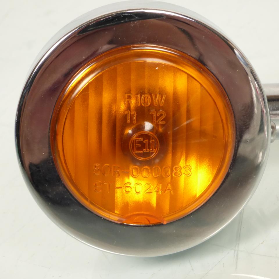 Clignotant chromé type Bullet 12V 10W 1 seul fils pour moto Custom HD chopper