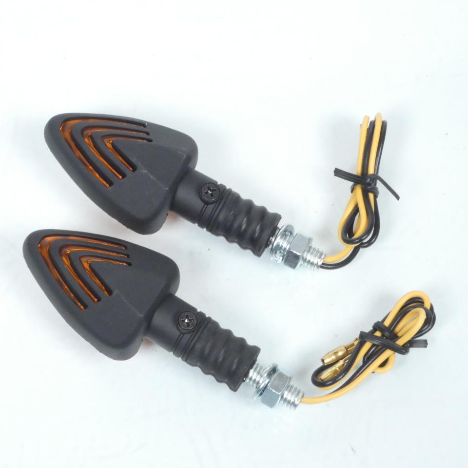 Clignotant adaptable Replay triangle noir 12V 10W pour moto 50 à boite cyclo
