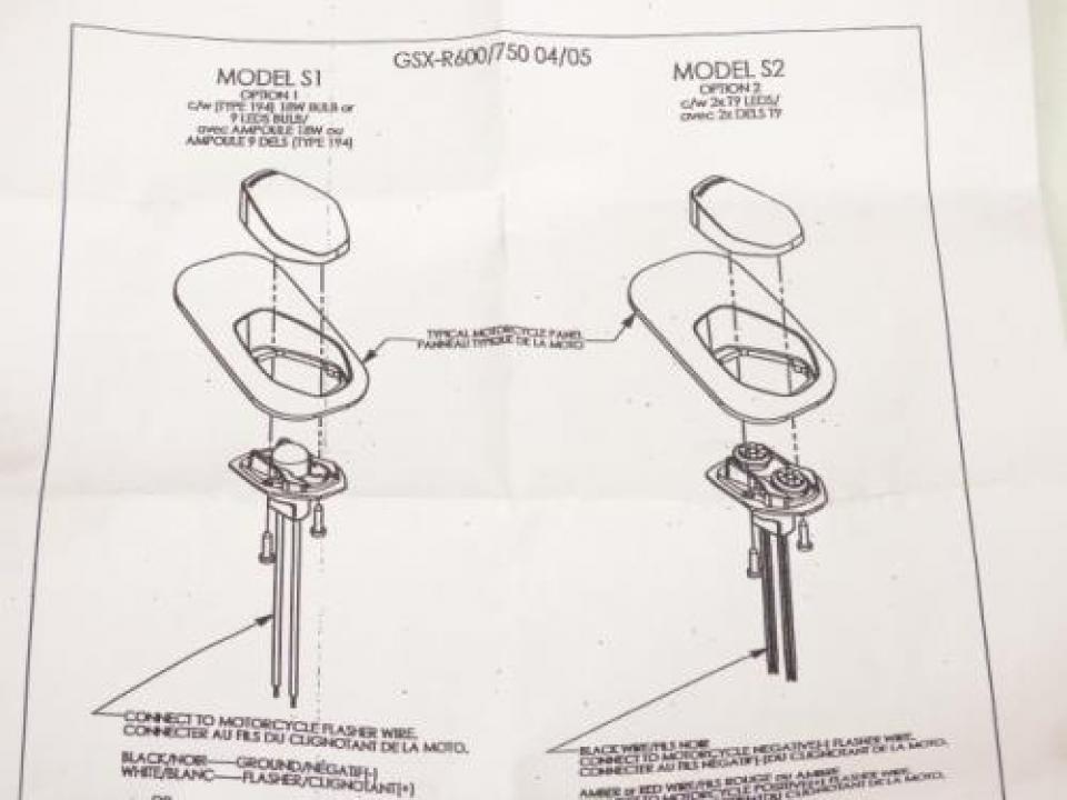 Clignotant Générique pour Moto Suzuki 600 GSXR 2004 à 2005 Neuf