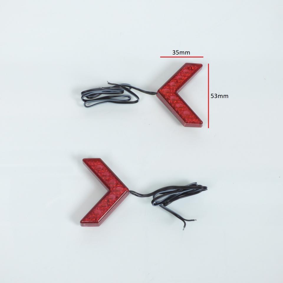 Feu clignotant séquentiel autocollant flèche TNT à led rouge pour moto scooter