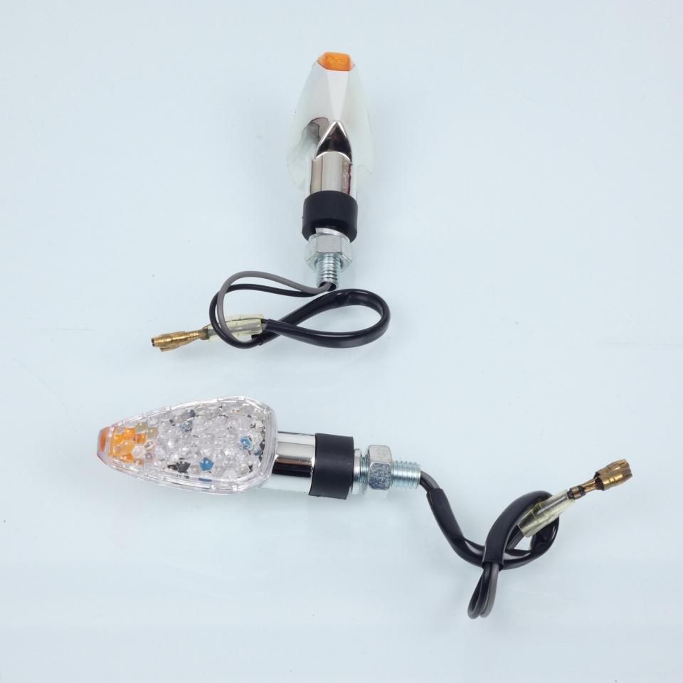 Mini clignotant LED 12V One chromé pour moto deux roues / homologué CE Neuf