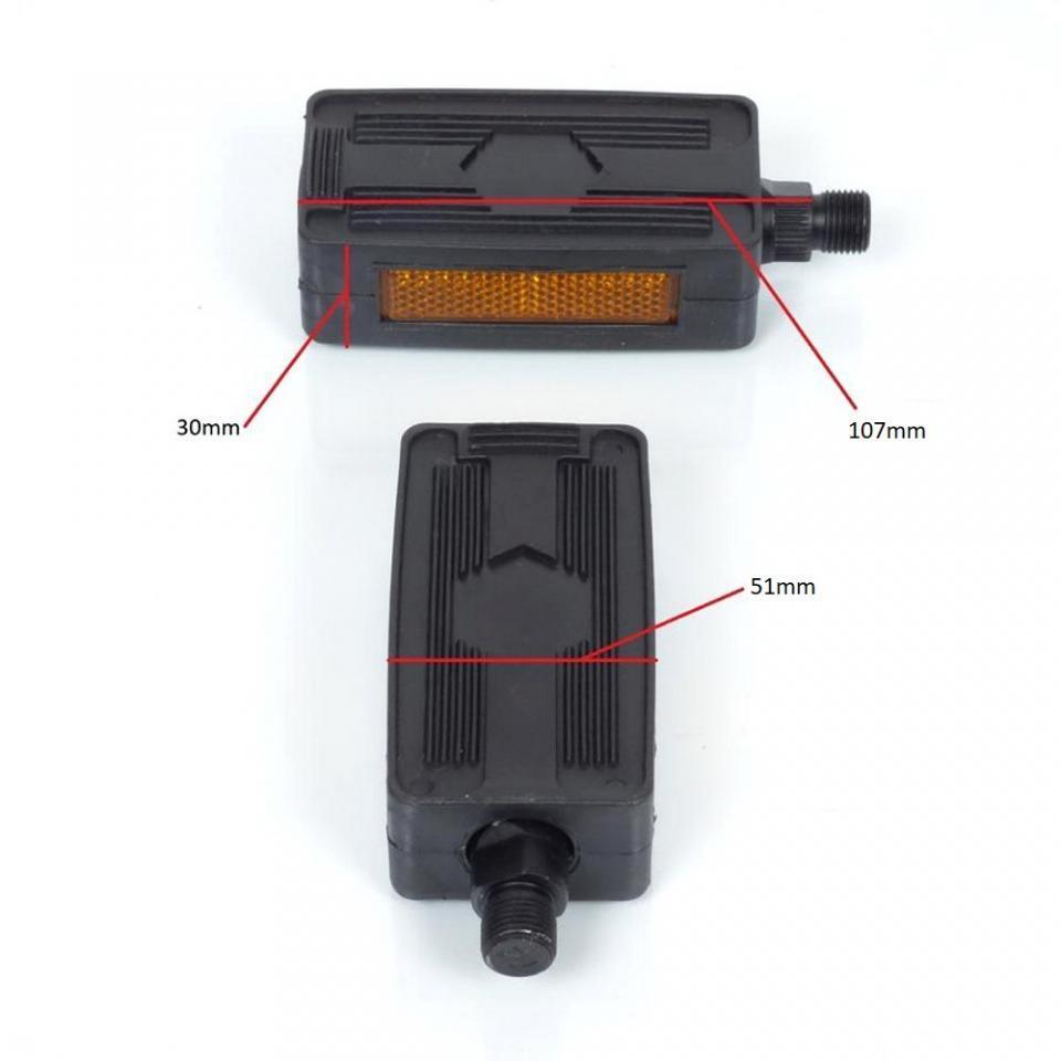 Paire de pédale RMS pour mobylette Piaggio 50 Ciao 1980-1988 813405 M14 pas 1.25 Neuf
