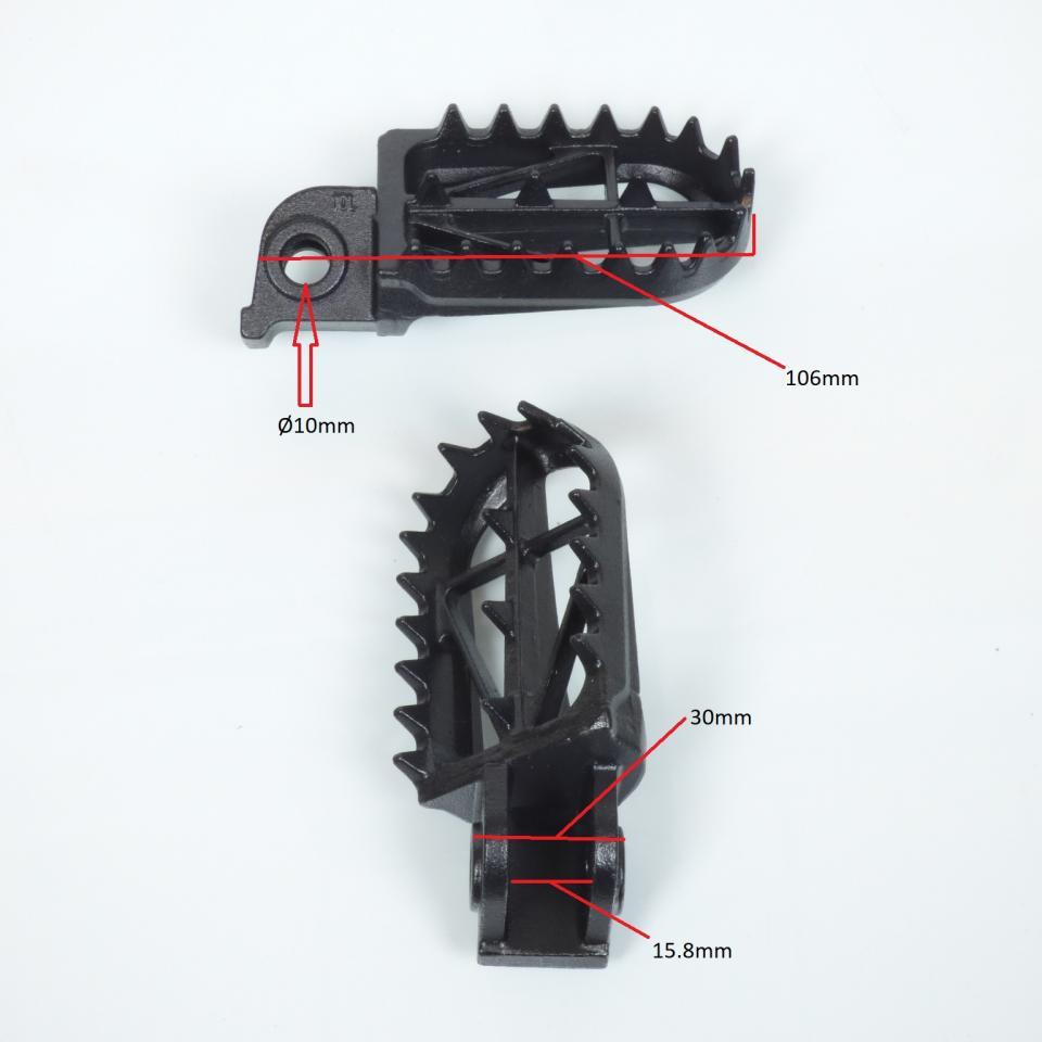 Cale pied DRC pour Deux Roues KTM 125 1998 à 2016 RP large 50mm hauteur bas -5mm Neuf