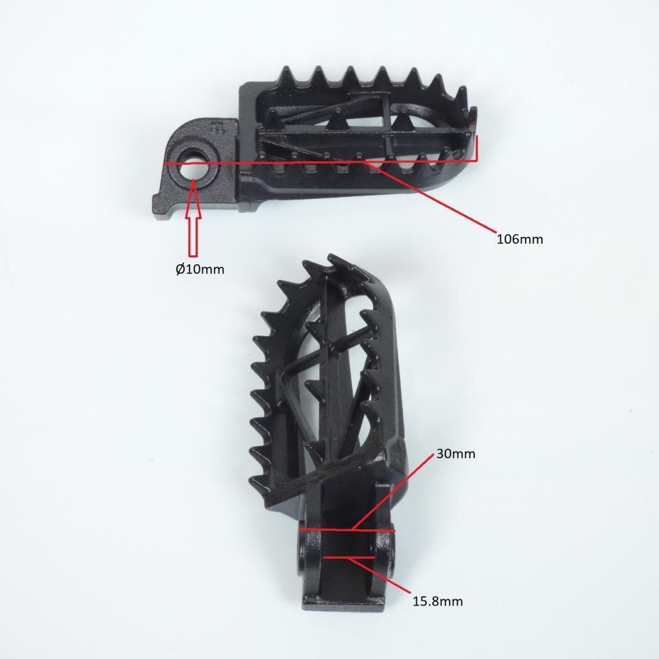 Cale pied DRC pour Deux Roues KTM 530 1998 à 2016 RP large 50mm hauteur bas -5mm Neuf