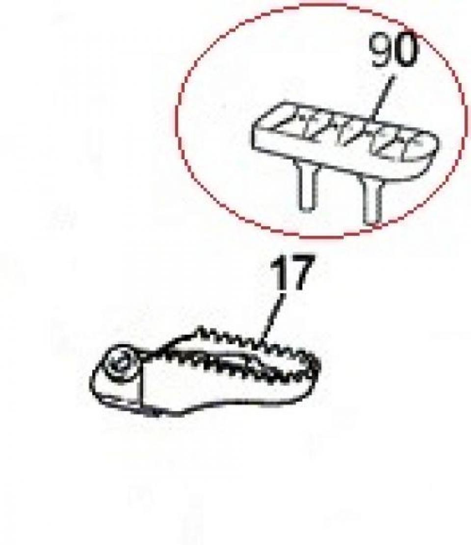 Protection de cale pied en caoutchouc pour moto Rieju 50 SMX 0/000.360.5006