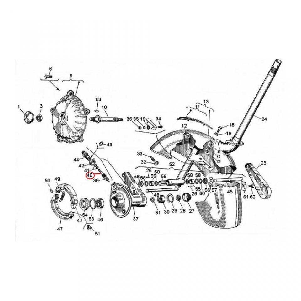 Entraîneur de compteur RMS pour scooter Piaggio 125 Vespa S 1963-1968 093525 Neuf