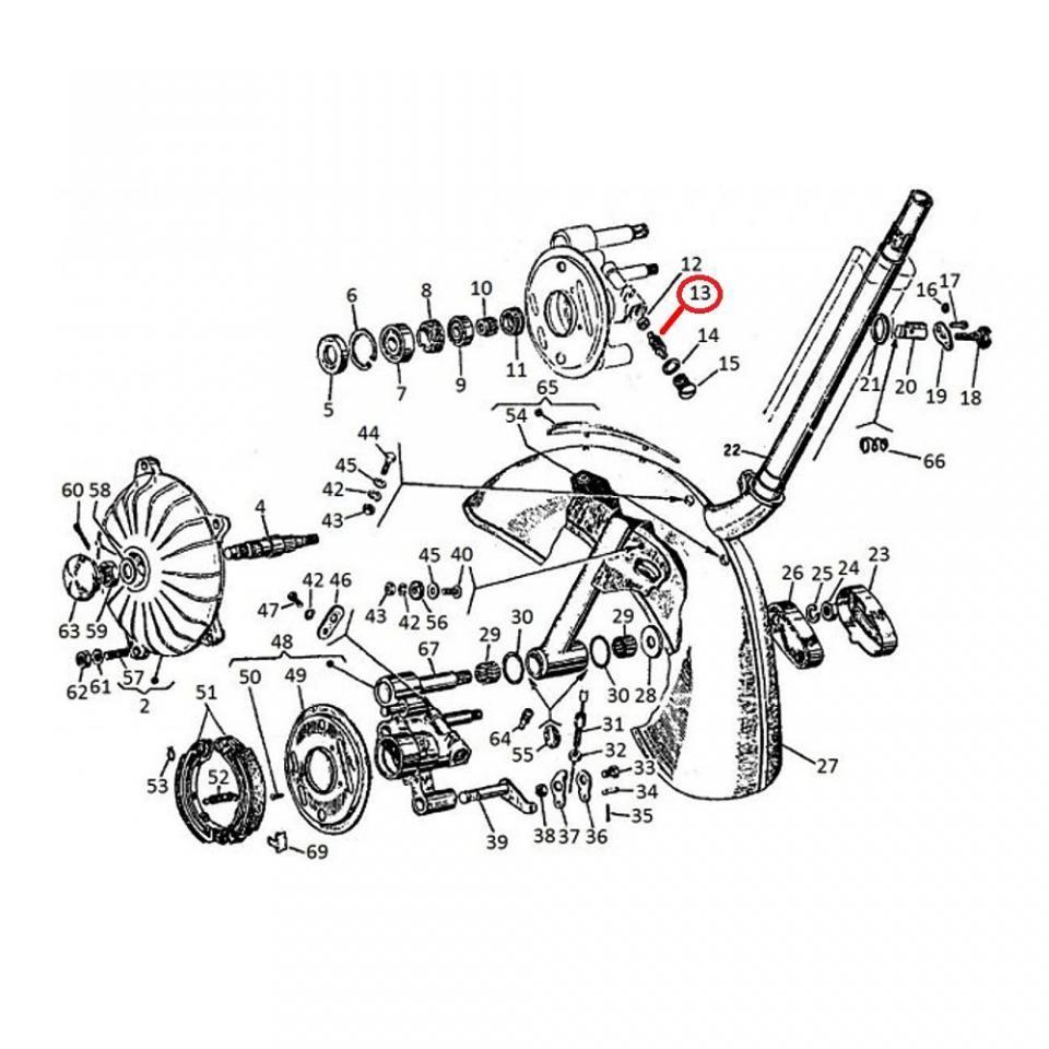 Entraîneur de compteur RMS pour scooter Piaggio 50 Vespa 1963-1979 151614 Neuf