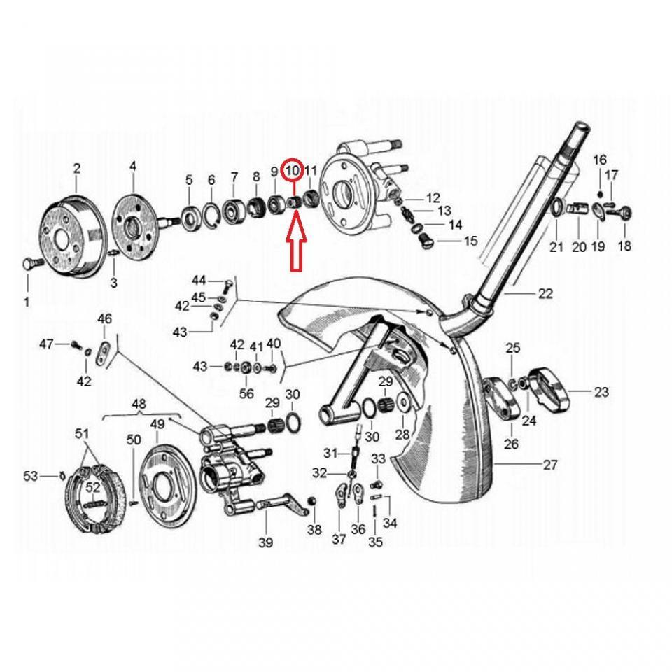 Entraîneur de compteur RMS pour scooter Piaggio 125 Vespa 1967-1982 151615 / 610360M Neuf