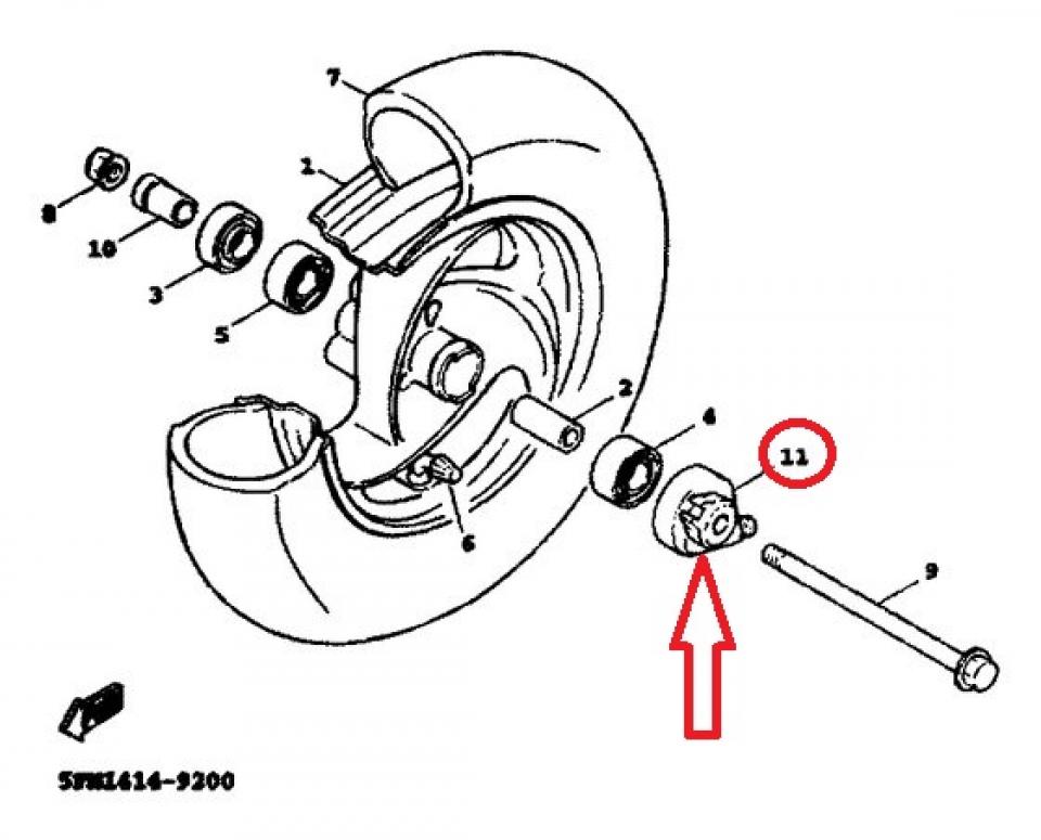 Entraîneur compteur pour scooter Yamaha 125 Xc F Cygnus SE03/LYM22E 5FM-F519